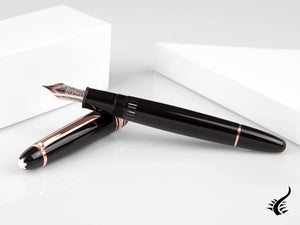 Montblanc Meisterstück Fountain Pen, Precious Black Resine,14K Pink Gold