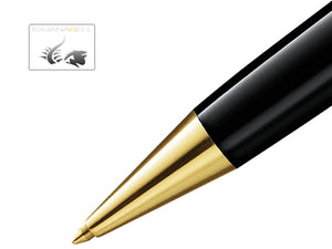 Stylo bille Montblanc Meisterstück Le Grand, Résine noire précieuse, Garniture dorée