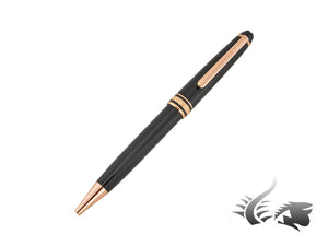 Stylo bille Montblanc Meisterstück Red Gold Classique, Résine noire précieuse