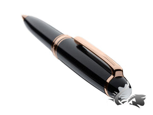 Stylo bille Montblanc Meisterstück Red Gold Classique, Résine noire précieuse