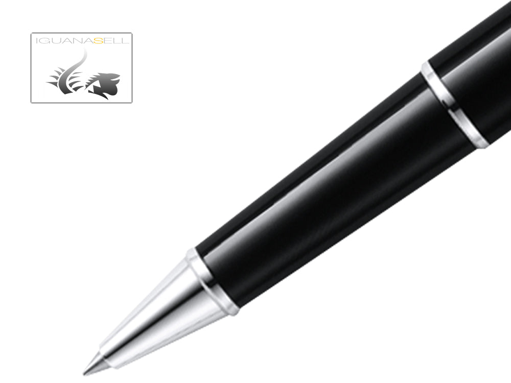 Stylo roller Montblanc Meisterstück, Résine précieuse, Garniture platine, 2865