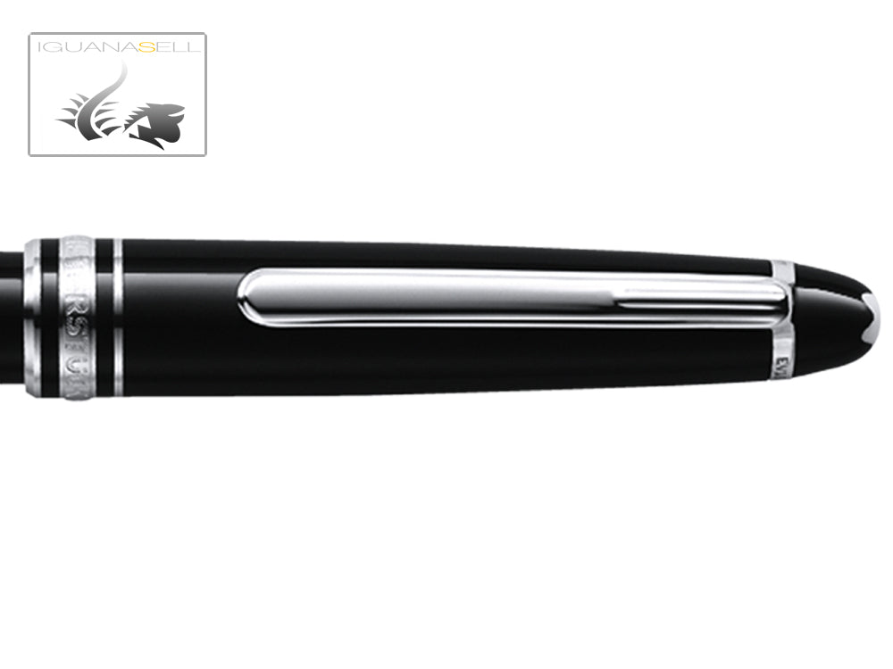 Stylo roller Montblanc Meisterstück, Résine précieuse, Garniture platine, 2865