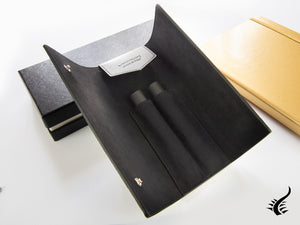 Montblanc Meisterstück Soft Grain 2 Pen Case, Full-grain Cowhide, Black, 126265