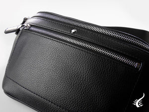 Montblanc Meisterstück Soft Grain Belt Bag, Leather, Cotton, Black, 128509