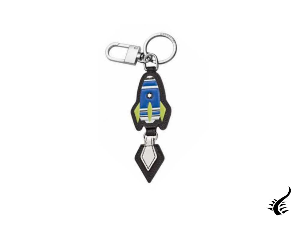 Montblanc Meisterstück Soft Grain Blue Rocket Key ring, Steel, Leather, 127381