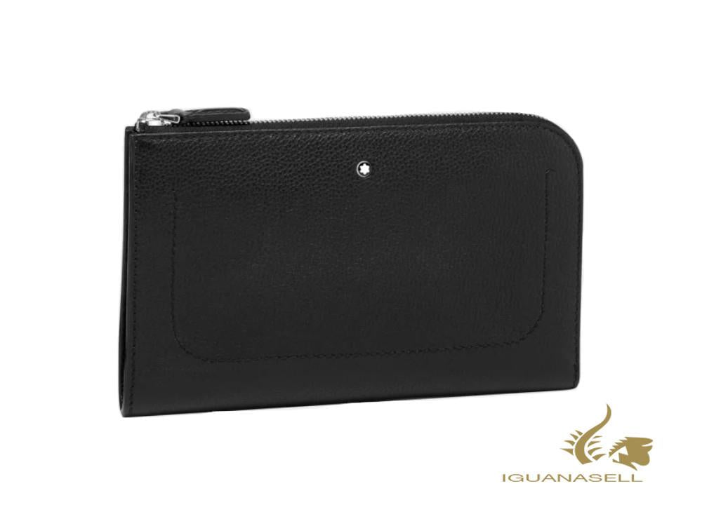 Montblanc Meisterstück Soft Grain Pochette Petite 2 en 1, Cuir, Noir, 126246