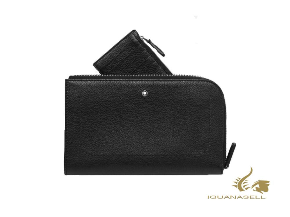 Montblanc Meisterstück Soft Grain Pochette Petite 2 en 1, Cuir, Noir, 126246