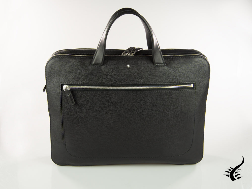 Porte-documents Montblanc Meisterstück Soft Grain, cuir, noir, zip, 127936