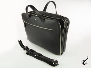 Porte-documents Montblanc Meisterstück Soft Grain, cuir, noir, zip, 127936