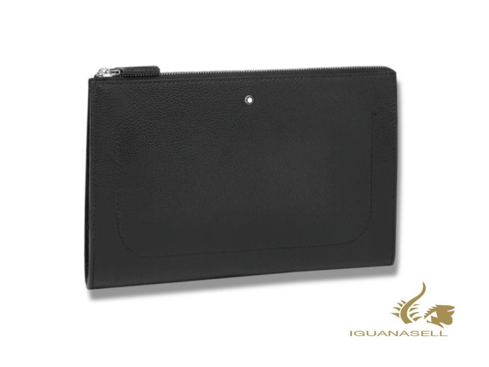 Pochette Montblanc Meisterstück Soft Grain, Cuir de vachette pleine fleur, Noir, 126244