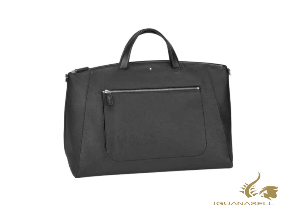 Sac de voyage Montblanc Meisterstück Soft Grain Small Duffle pour homme, cuir, noir, 126248