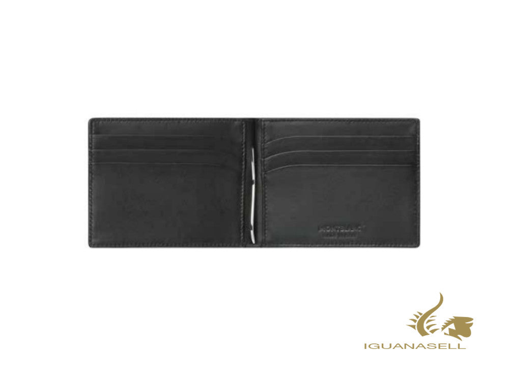 Montblanc Meisterstück Soft Grain Wallet, Black, Leather, 6 Cards, Clip, 126252