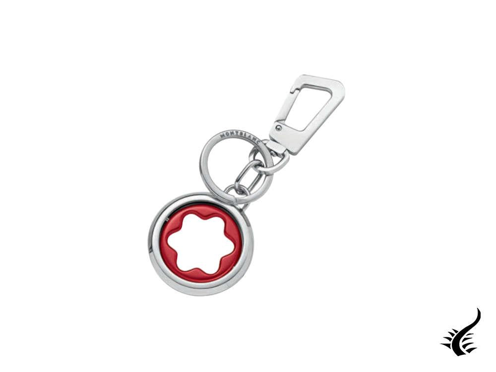 Montblanc Meisterstück Spinning Emblem Key ring, Stainless steel, Red, 128746