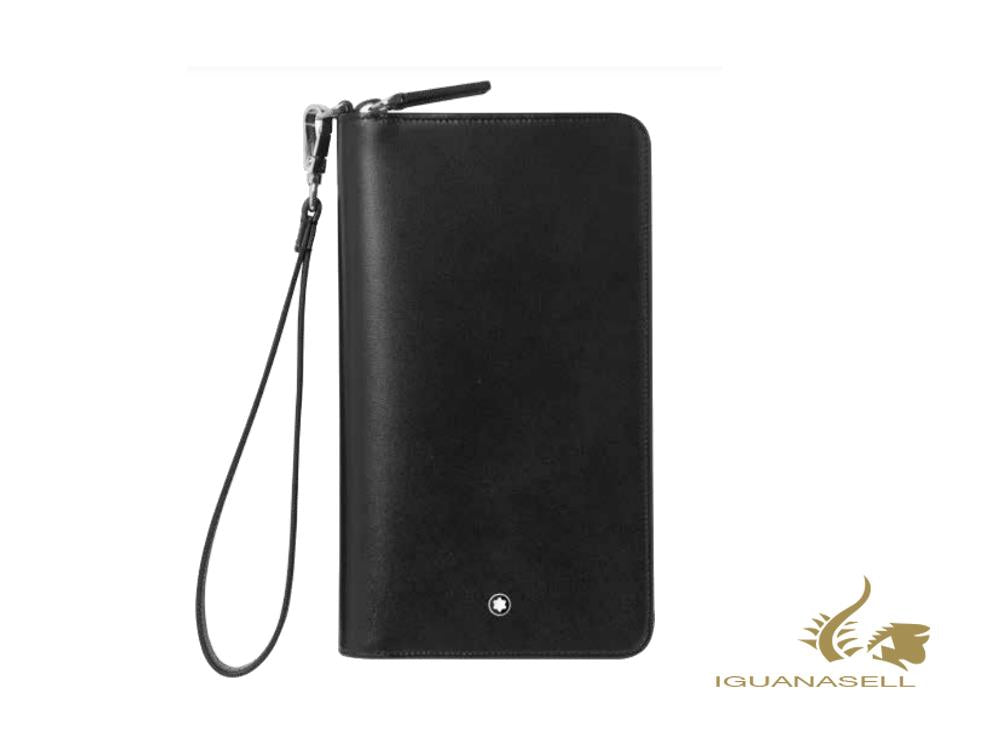 Montblanc Meisterstück Travel Wallet, Black, Leather, 7 Cards, Zip, 126218