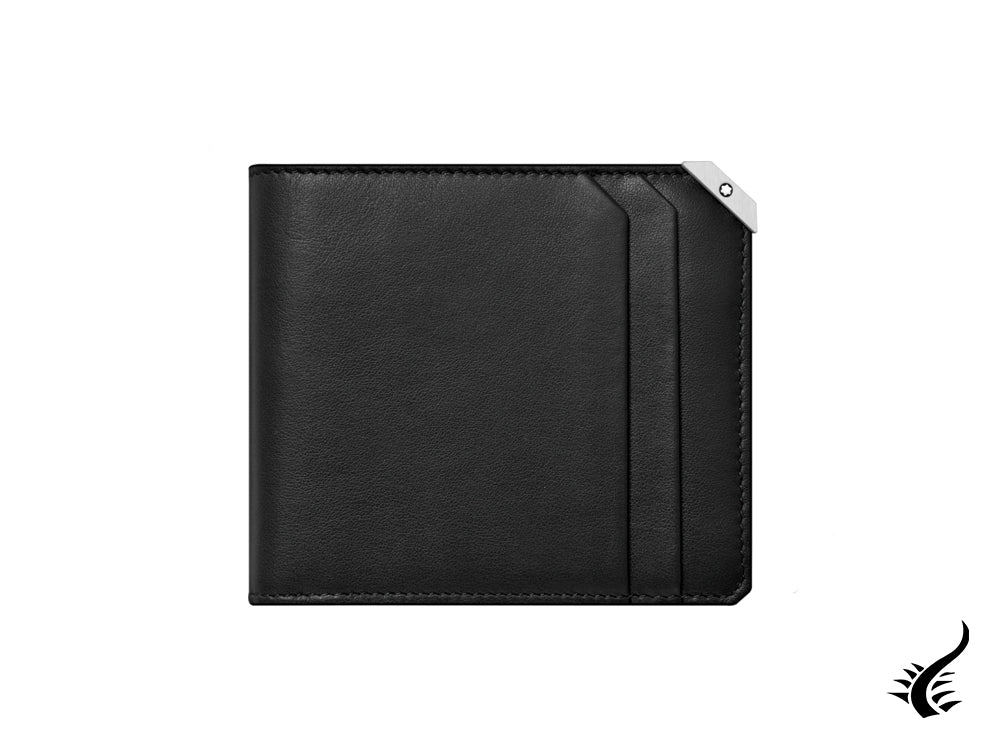 Portefeuille urbain Montblanc Meisterstück, noir, cuir de vachette pleine fleur, 6 cartes, 124089