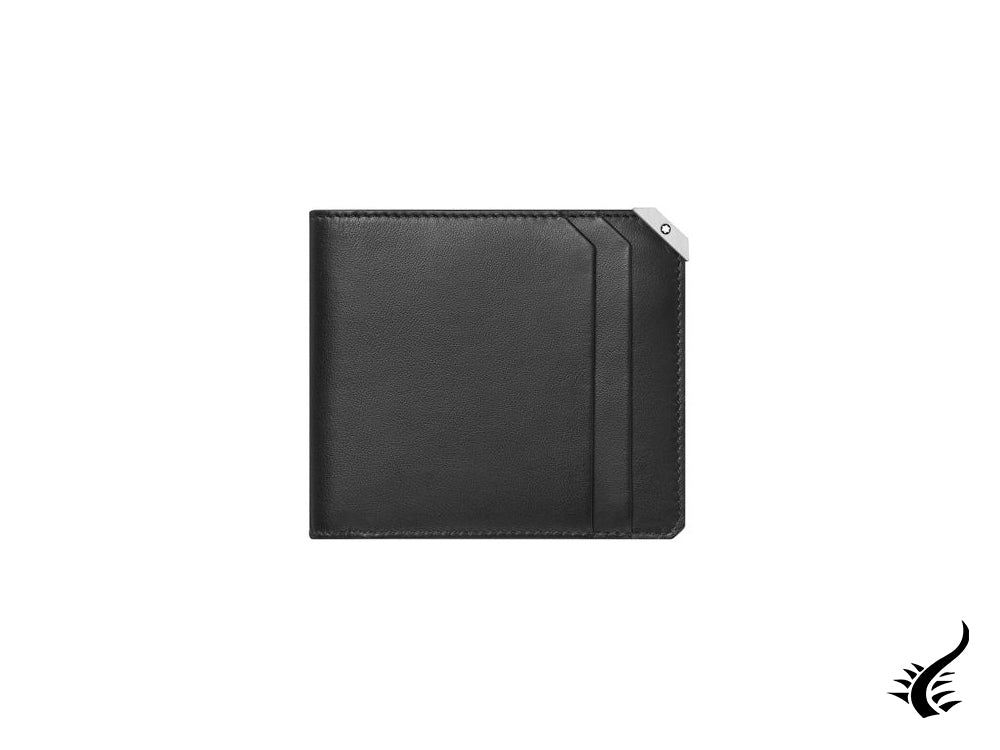 Portefeuille urbain Montblanc Meisterstück, noir, cuir de vachette pleine fleur, 8 cartes, 124091