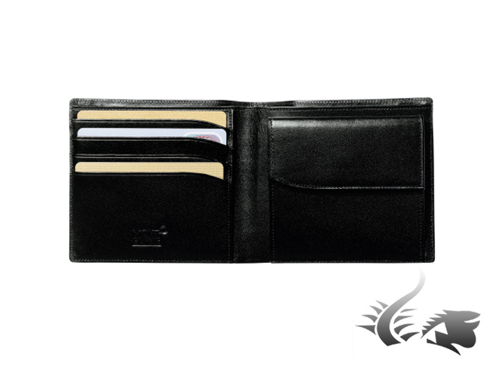 Montblanc Meisterstück Wallet, Black, Leather, Jacquard, 4 Cards, 7164