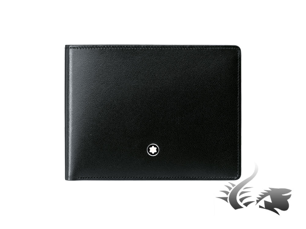 Montblanc Meisterstück Wallet, Black, Leather, Jacquard, 6 Cards, 14548