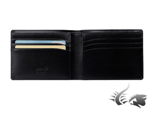 Montblanc Meisterstück Wallet, Black, Leather, Jacquard, 6 Cards, 14548