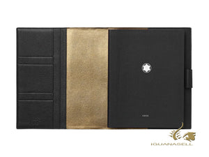 Montblanc Notebook, Ruled, Calfskin Leather, Black/Gold, 248 pages, 124129