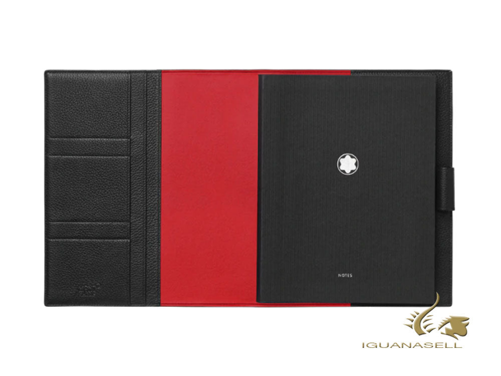 Montblanc Notebook, Ruled, Calfskin Leather, Red/Black, 248 pages, 124127