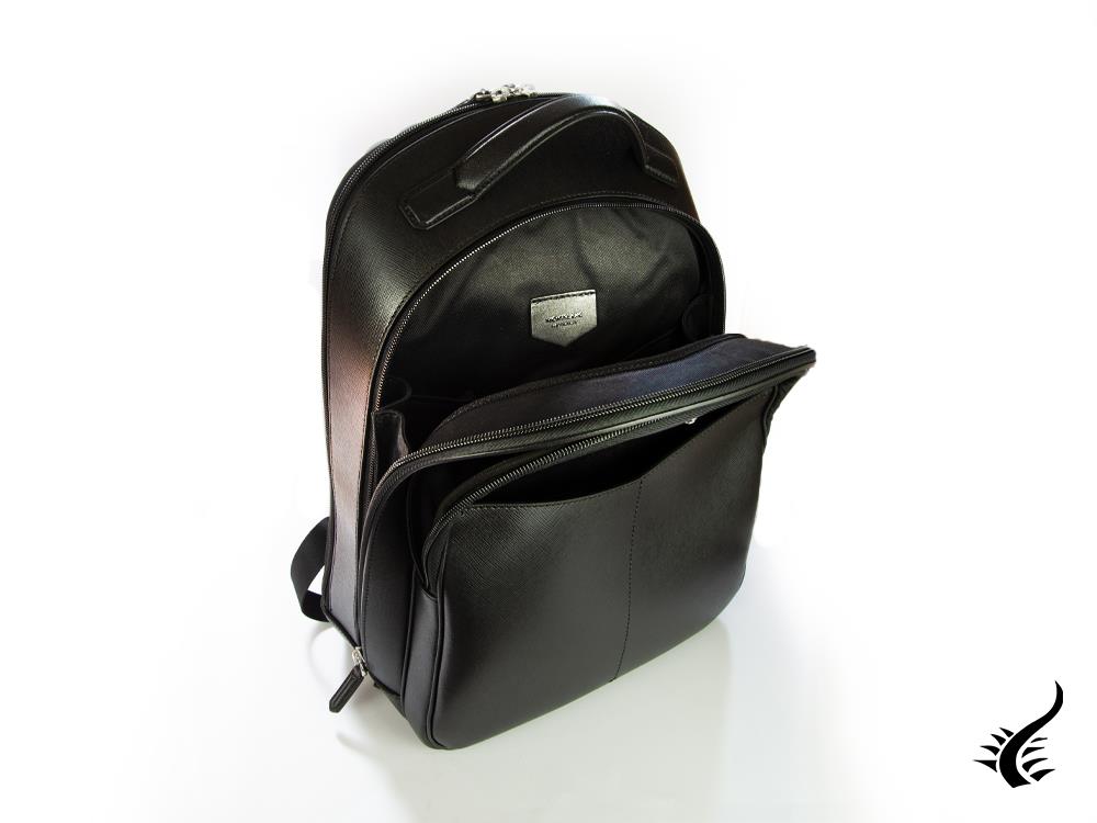 Montblanc Sartorial Backpack, Leather, Leather, Black, Zip, 128546