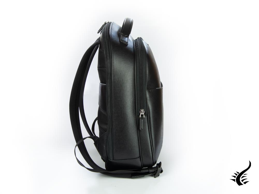 Montblanc Sartorial Backpack, Leather, Leather, Black, Zip, 128549