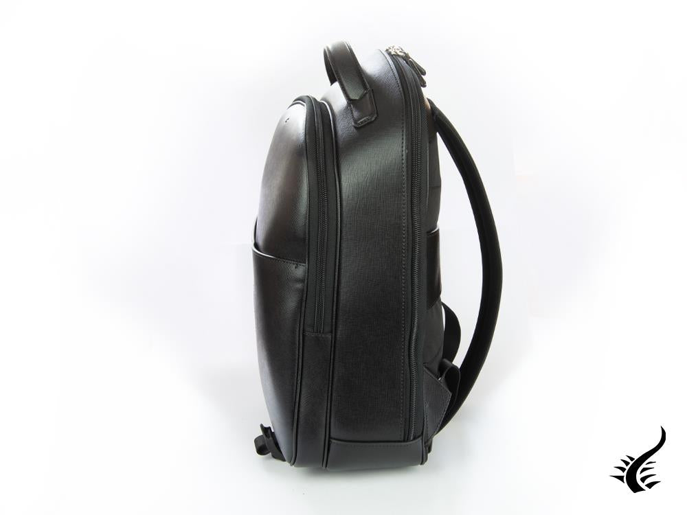 Montblanc Sartorial Backpack, Leather, Leather, Black, Zip, 128549