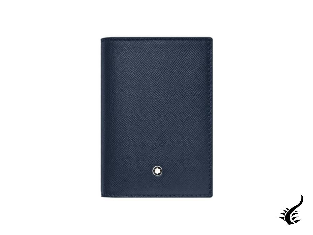 Porte-cartes de visite Montblanc Sartorial, cuir, bleu, 128590