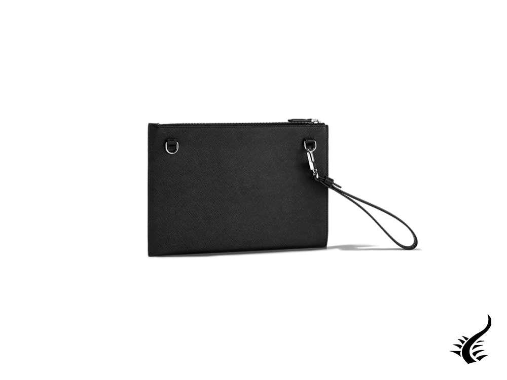 Montblanc Sartorial Clutch, Leather, Cotton, Black, Zip, 128570