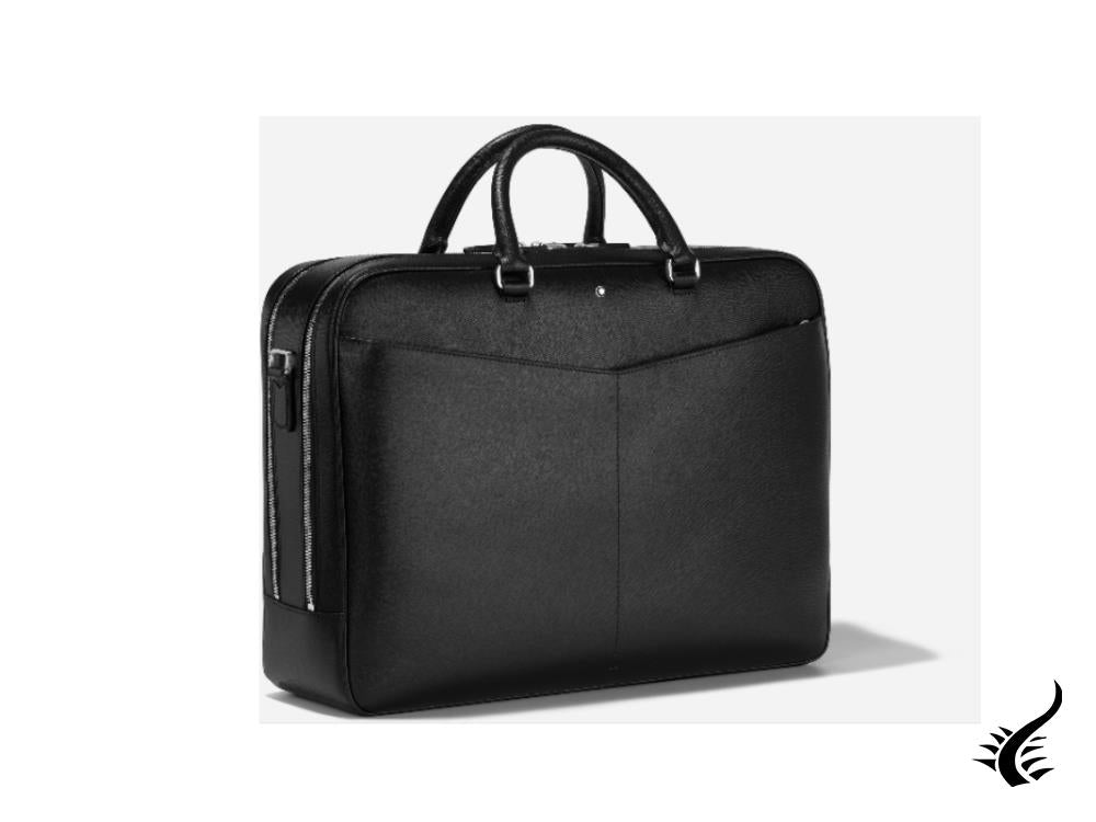 Montblanc Sartorial Document case, Leather, Cotton, Black, Zip, 128536