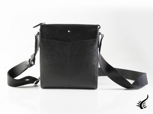 Sac pour homme Montblanc Sartorial Envelope, cuir, coton, noir, zip, 128566