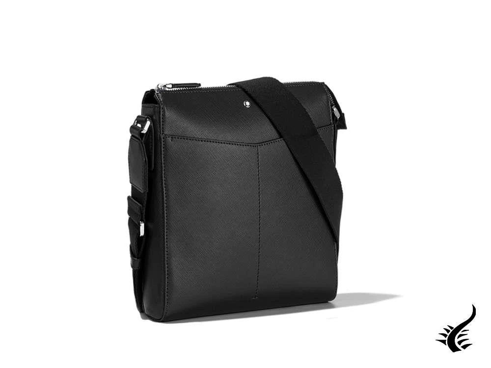 Sac pour homme Montblanc Sartorial Envelope, cuir, coton, noir, zip, 128566