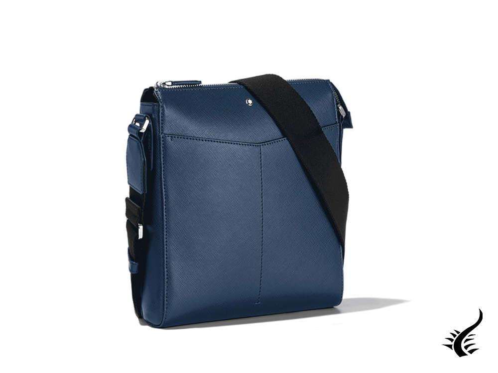 Sac pour homme Montblanc Sartorial Envelope, cuir, coton, bleu, zip, 128567