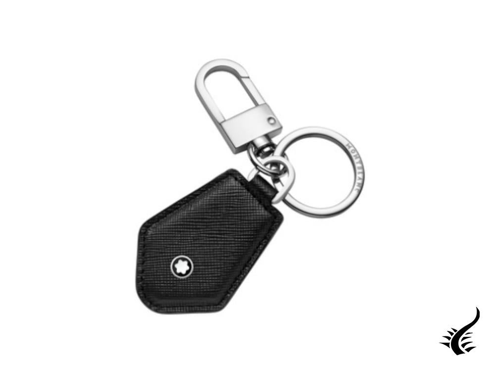 Montblanc Sartorial Key Fob Diamond, Brass, Leather, Black, 1, 128752