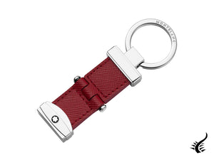 Montblanc Sartorial Key Ring, Red, Brass, Leather, 1 Ring, 118694