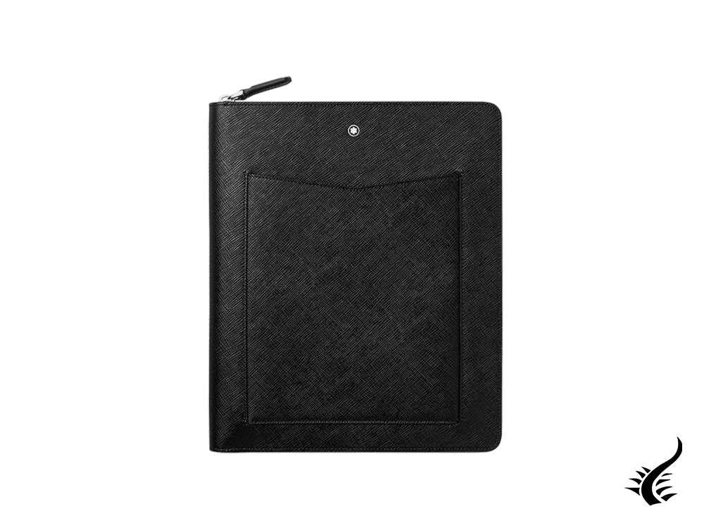 Porte-carnet Montblanc Sartorial, cuir, noir, zip, 128662