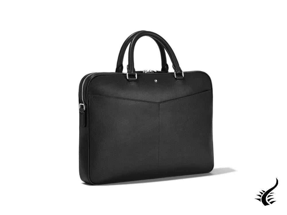 Porte-documents Montblanc Sartorial Ultraslim, cuir, noir, zip, 128541