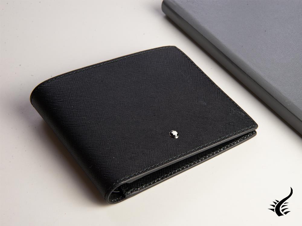 Montblanc Sartorial Wallet, Leather, Jacquard, Black, 8 Cards, 113211