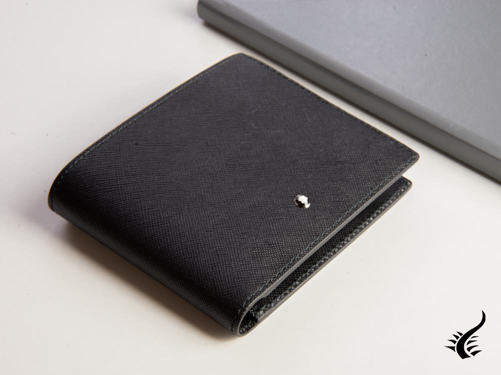 Montblanc Sartorial Wallet, Leather, Jacquard, Black, 8 Cards, 113211