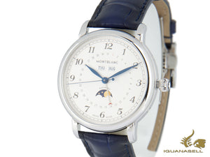 Montre automatique Montblanc Star Full Calendar, 42 mm, blanc, bracelet Cayman, 118516