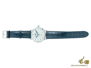 Montre automatique Montblanc Star Legacy, 42 mm, blanc et argent, bracelet Cayman, 117575