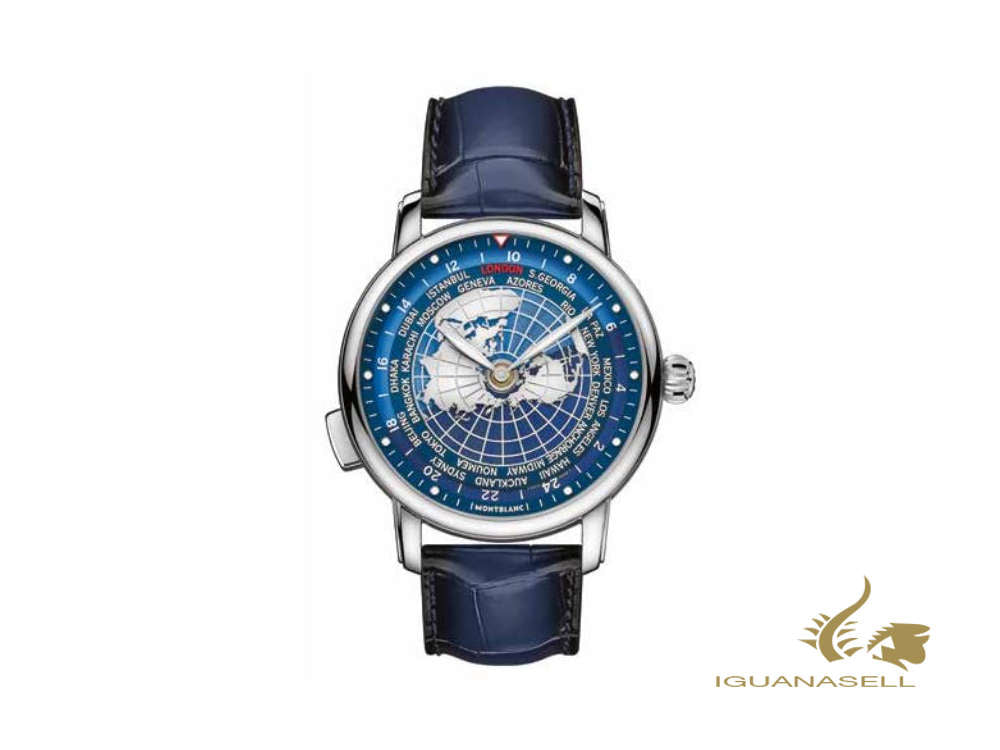 Montblanc Star Legacy Orbis Terrarum Automatic Watch, 43 mm, Blue, 126108