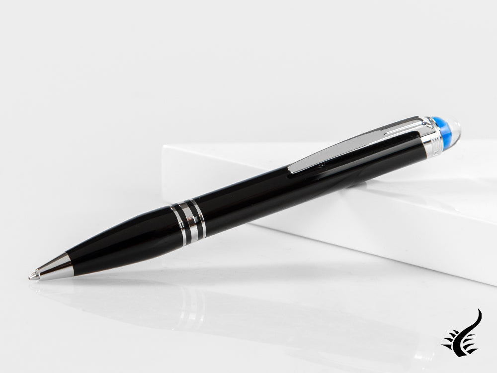 Stylo bille Montblanc StarWalker, Résine précieuse, Noir, Platine, 118848