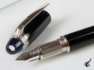 Stylo plume Montblanc StarWalker, résine précieuse, platine, 118845