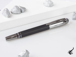 Montblanc StarWalker Ultra Black Doué Fountain Pen, Ruthenium, 126364