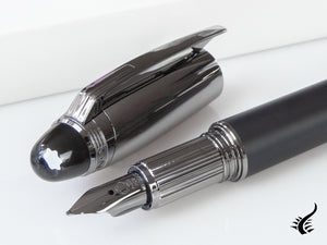 Stylo plume Montblanc StarWalker Ultra Black Doué, ruthénium, 126364