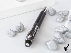 Montblanc StarWalker Ultra Black Doué Fountain Pen, Ruthenium, 126364