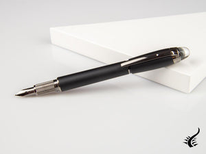 Montblanc StarWalker Ultra Black Fountain Pen, Ruthenium trim, 126340