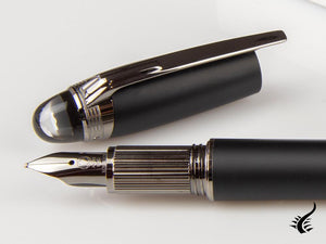 Montblanc StarWalker Ultra Black Fountain Pen, Ruthenium trim, 126340